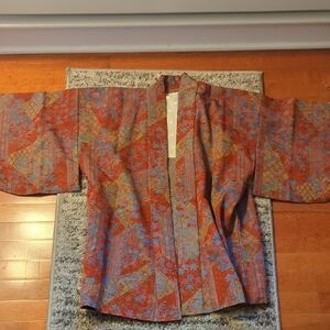 Vintage Kimono with Floral Pattern
